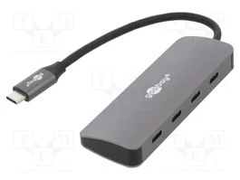 GOOBAY Hub USB 3.2 avec 4 ports USB C, 10Gbps, gris