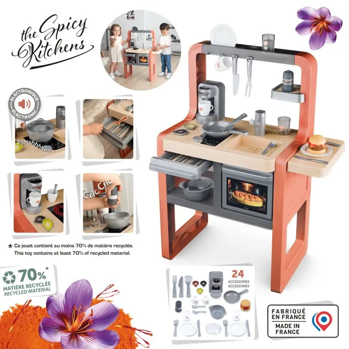 Smoby Cuisine pour enfant - Modèle Safran Smoby Cuisine pour enfant - Modèle Safran