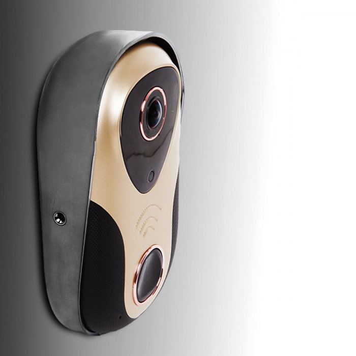 Caméra Sonnette WiFi Éclairage LED Détection de Mouvement PIR Vision Nocturne IR Angle 360° Batterie Lithium Installation Sans Fil