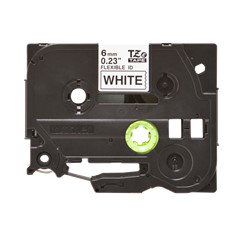 Brother TZEFX211 Ruban Laminé Flexible pour Étiqueteuse, Texte Noir sur Fond Blanc, 6mm x 8m Brother TZEFX211 Ruban Laminé Flexible pour Étiqueteuse, Texte Noir sur Fond Blanc, 6mm x 8m