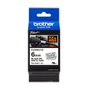 Brother TZEFX211 Ruban Laminé Flexible pour Étiqueteuse, Texte Noir sur Fond Blanc, 6mm x 8m