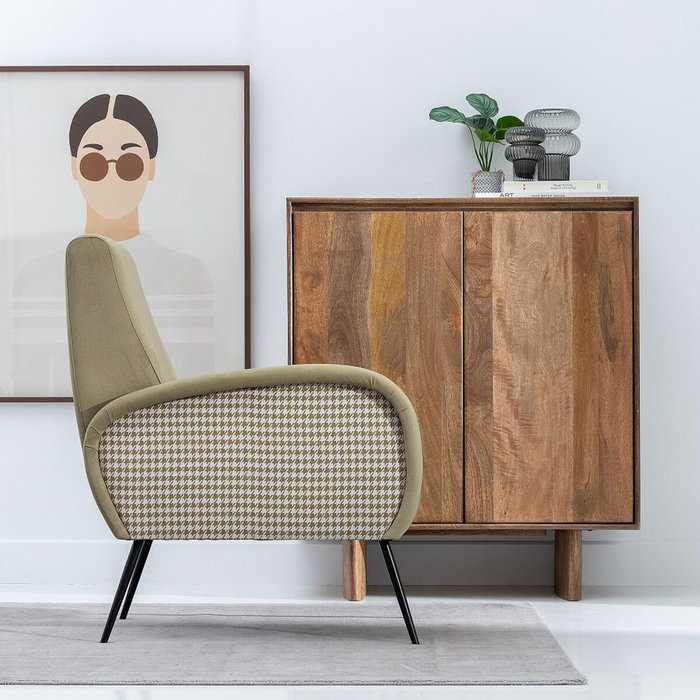 BigBuy Home Fauteuil Noir et Vert