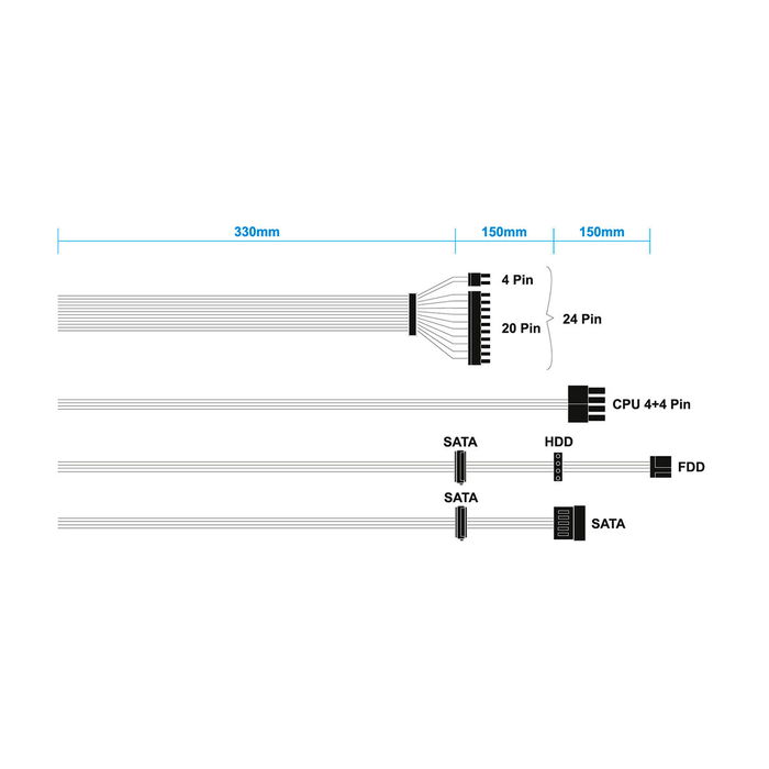 Bloc d’Alimentation Aisens ASPC-500TFX-SEO 500 W 50 W