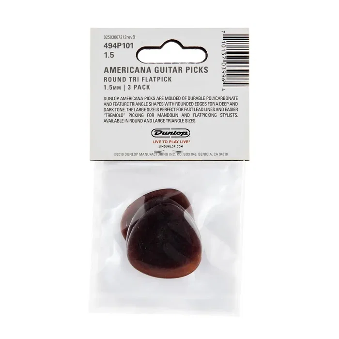 Dunlop Americana Round Triangle 1,5 mm (Pack de 3)