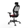 Piqueras y Crespo Chaise de Bureau Jorquera Bordeaux et Gris