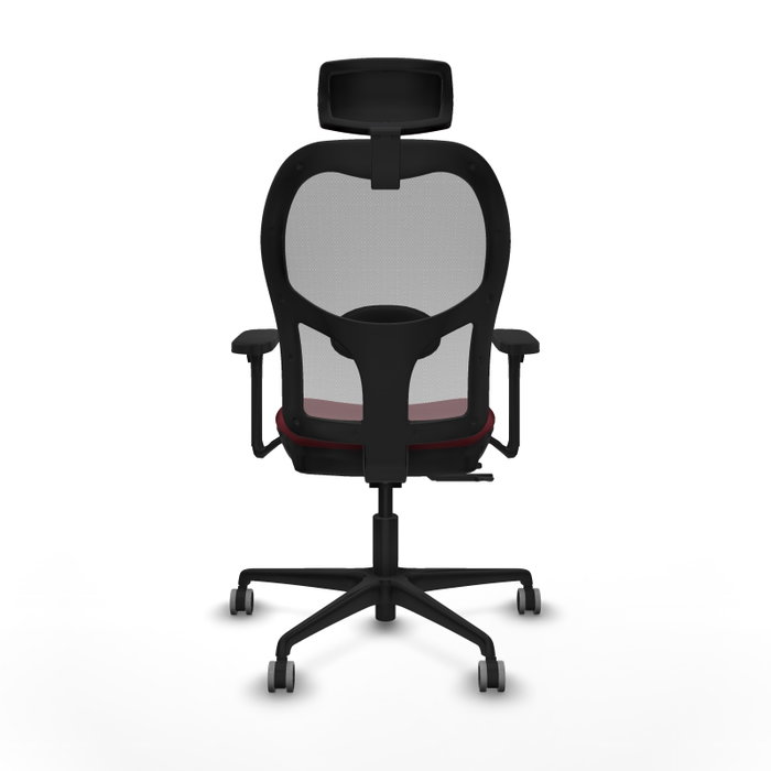 Piqueras y Crespo Chaise de Bureau Jorquera Bordeaux et Gris