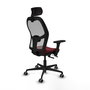 Piqueras y Crespo Chaise de Bureau Jorquera Bordeaux et Gris