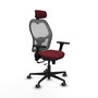 Piqueras y Crespo Chaise de Bureau Jorquera Bordeaux et Gris
