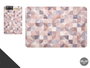Kinvara Tapis de Cuisine Mosaique Tons Terre 40x60 cm en Polyester (Set de 24)