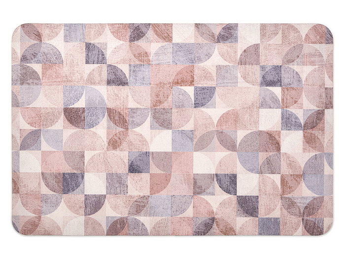 Kinvara Tapis de Cuisine Mosaique Tons Terre 40x60 cm en Polyester (Set de 24)