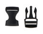 Innspiro Lot de 5 broches doubles en plastique noir 15 mm