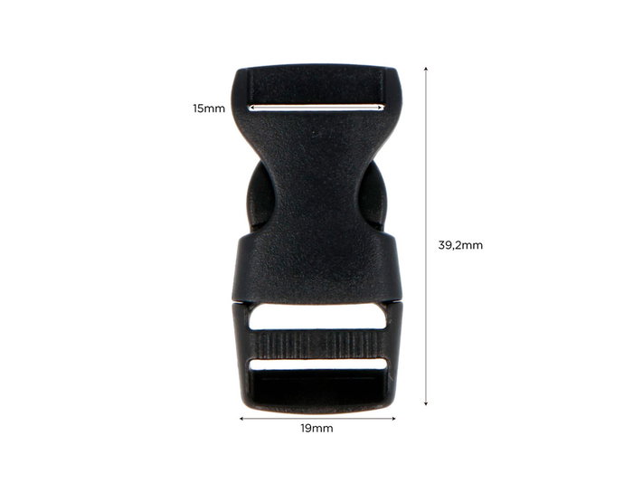 Innspiro Lot de 5 broches doubles en plastique noir 15 mm Innspiro Lot de 5 broches doubles en plastique noir 15 mm