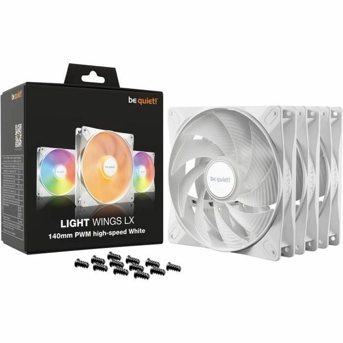 be quiet! Light Wings LX White 140mm PWM High-Speed Triple-Pack (3 unités) white