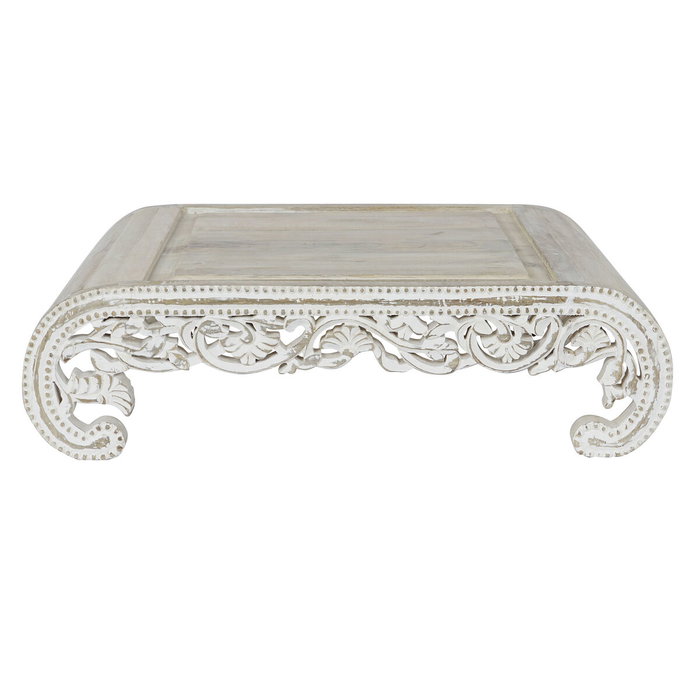 Table d'appoint DKD Home Decor Blanc Bois de manguier 89 x 63,5 x 25,4 cm Table d'appoint DKD Home Decor Blanc Bois de manguier 89 x 63,5 x 25,4 cm