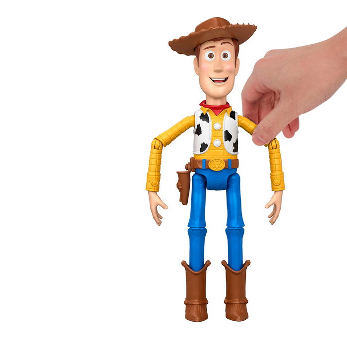 Mattel Figura Deluxe Parlanchina Woody Toy Story 5 Jmw22 - Figurine Parlante Woody Disney Pixar, Version Espagnol, Avec Sons et Mouvements Frénétiques, Multilingue