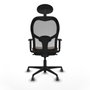 Piqueras y Crespo Chaise de Bureau Jorquera 1D036G1 Gris Brun foncé