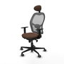 Piqueras y Crespo Chaise de Bureau Jorquera 1D036G1 Gris Brun foncé
