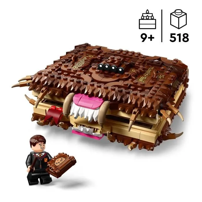 LEGO Harry Potter 76449 Le Monstrueux Livre des Monstres - Jouet de Construction 518 Pièces - Jeu Créatif pour Enfants Dès 9 Ans