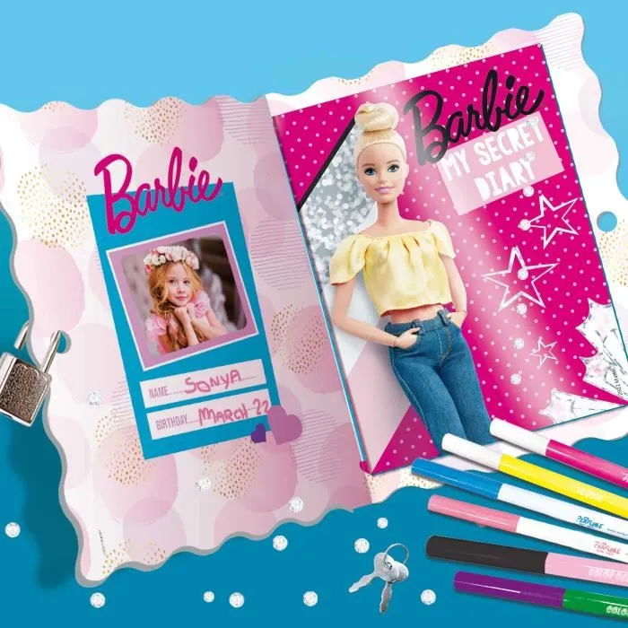 Lisciani Giochi Journal Intime Barbie avec pages décorées et cadenas