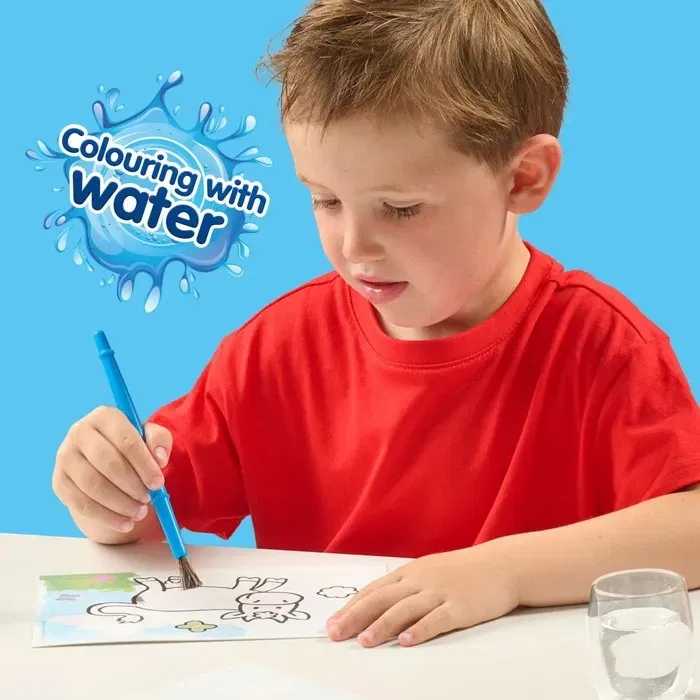 SES CREATIVE - My First Hobby 1 - Kit de Peinture au Doigt sans Tache pour Enfants - 4 Couleurs Magiques avec Pinceau - Activité Éducative pour 1+ An