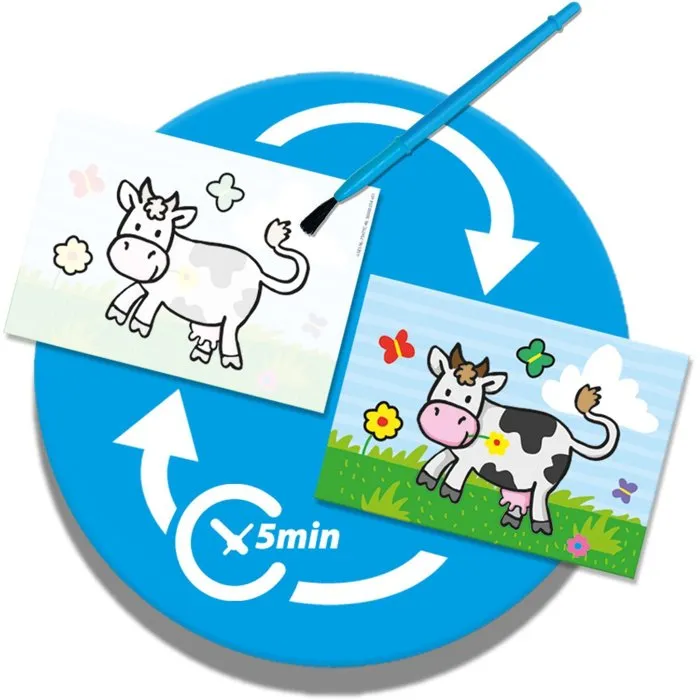 SES CREATIVE - My First Hobby 1 - Kit de Peinture au Doigt sans Tache pour Enfants - 4 Couleurs Magiques avec Pinceau - Activité Éducative pour 1+ An