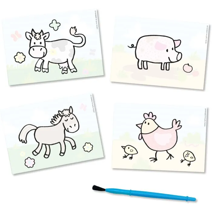 SES CREATIVE - My First Hobby 1 - Kit de Peinture au Doigt sans Tache pour Enfants - 4 Couleurs Magiques avec Pinceau - Activité Éducative pour 1+ An