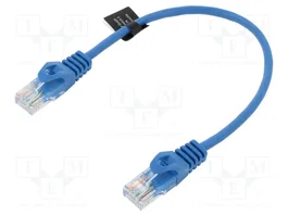 LOGILINK Cordon de raccordement Cat 5e U/UTP RJ45 0,25m bleu