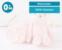 KioKids - Ours en peluche rose avec couverture étoilée pour bébé, doudou d'attache et cadeau naissance - 25 cm, 100% polyester