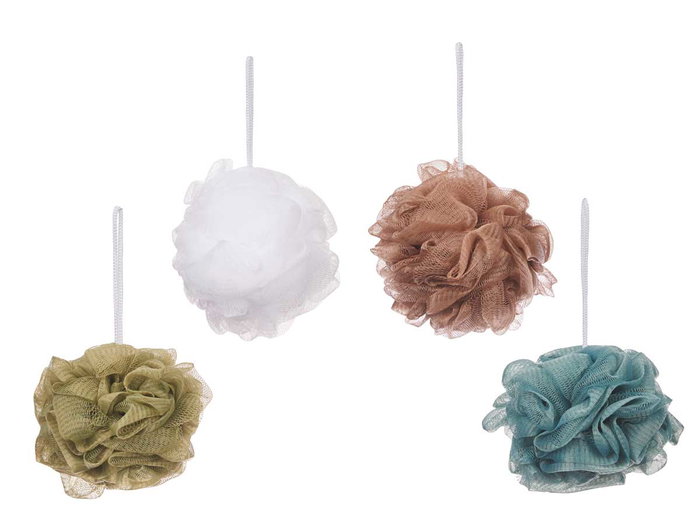 BERILO Lot de 24 pompons de bain PVC couleurs assorties BERILO Lot de 24 pompons de bain PVC couleurs assorties