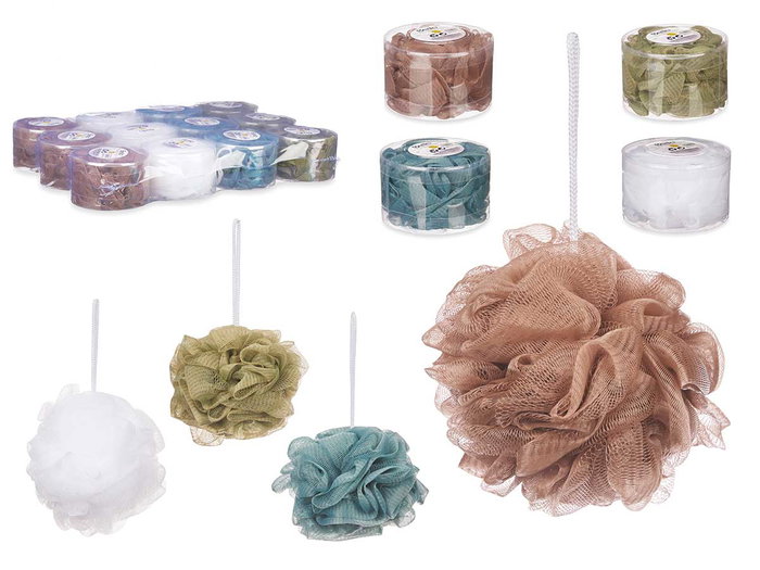 BERILO Lot de 24 pompons de bain PVC couleurs assorties BERILO Lot de 24 pompons de bain PVC couleurs assorties