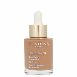 Clarins Fond de Teint Liquide Skin Illusion Correteur de Teint SPF 15, Nuance 113 Châtaigne, 30 ml - Flacon Testeur