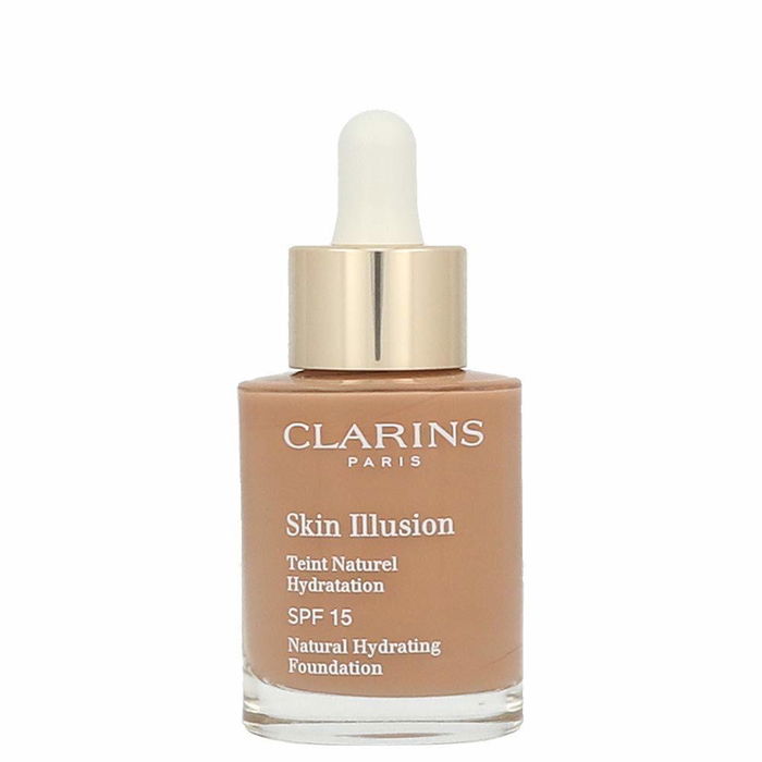 Clarins Fond de Teint Liquide Skin Illusion Correteur de Teint SPF 15, Nuance 113 Châtaigne, 30 ml - Flacon Testeur Clarins Fond de Teint Liquide Skin Illusion Correteur de Teint SPF 15, Nuance 113 Châtaigne, 30 ml - Flacon Testeur