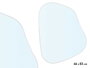Giftdecor Miroir Forme Abstraite Blanc 66x53 cm Plastique et Verre (Set de 6)