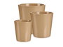Ibergarden Set de 3 pots coniques en céramique beige 11 cm, 14 cm, 17 cm (Set de 6)