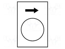 SCHNEIDER ELECTRIC Étiquette blanche avec indication de touche <- 30x40mm