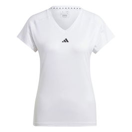 T-shirt à manches courtes femme Adidas Essentials Minimal Blanc Fitness 6-7 ans