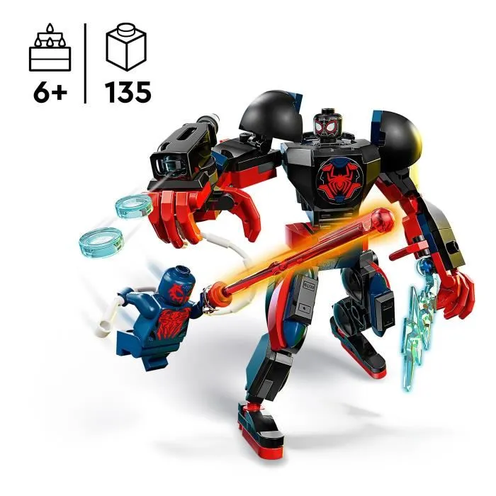 LEGO Marvel 76337 Robot de Miles Morales contre Spider-Man 2099 - Jouet de Construction à partir de 6 ans - Inspiré de Spider-Man : Across the Spider-Verse