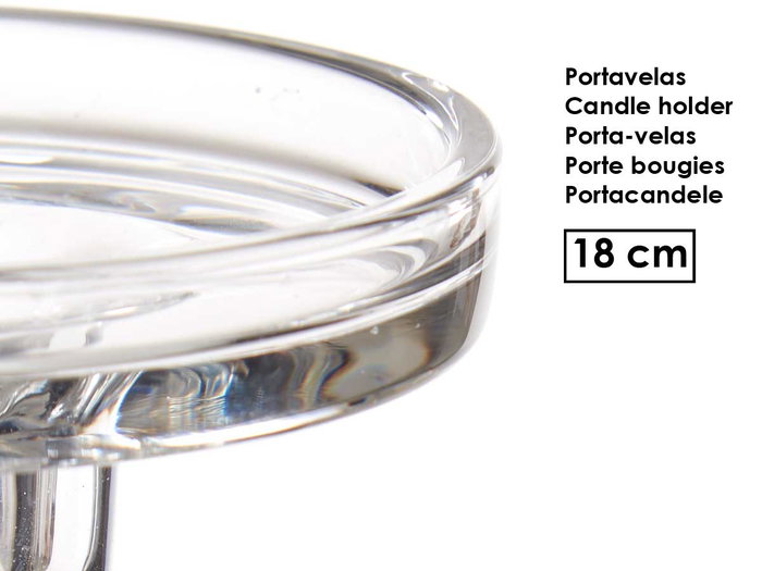 GIFTDECOR Candélabre Cristal Bola L 18cm