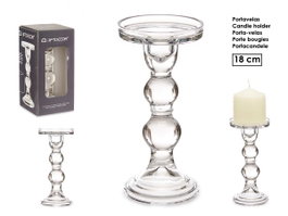GIFTDECOR Candélabre Cristal Bola L 18cm