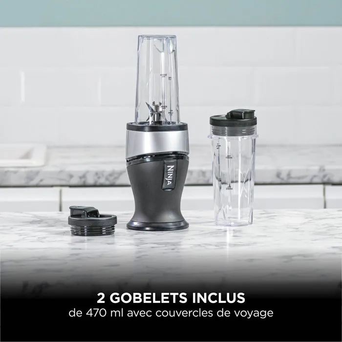 Ninja QB3001EUS Blender Nutri Slim avec 2 gobelets de 470 ml Ninja QB3001EUS Blender Nutri Slim avec 2 gobelets de 470 ml