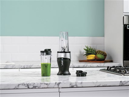 Ninja QB3001EUS - Blender personnel pour smoothies, 700 W, 2 gobelets voyage 470 ml, lames en acier inoxydable