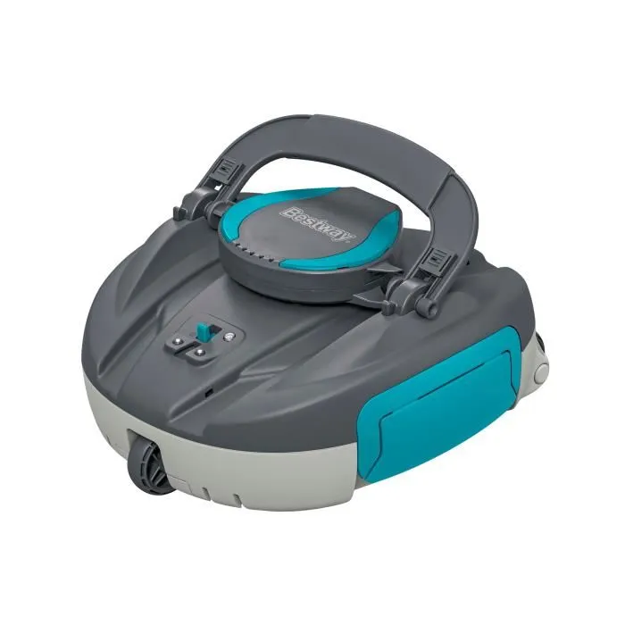 Bestway Robot aspirateur de piscine Agathe Rechargeable et autonome Nettoyage du fond Plat pour piscine jusqu'à 15 m²