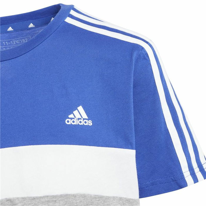 T shirt à manches courtes Enfant Adidas 3S Tib Bleu T shirt à manches courtes Enfant Adidas 3S Tib Bleu