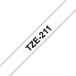 Brother Ruban TZe 6mm x 8m Noir sur Blanc