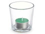 Acorde Porte-bougie Tealight Bambou 6 Heures Vert 7x7x7 cm (Set de 12)