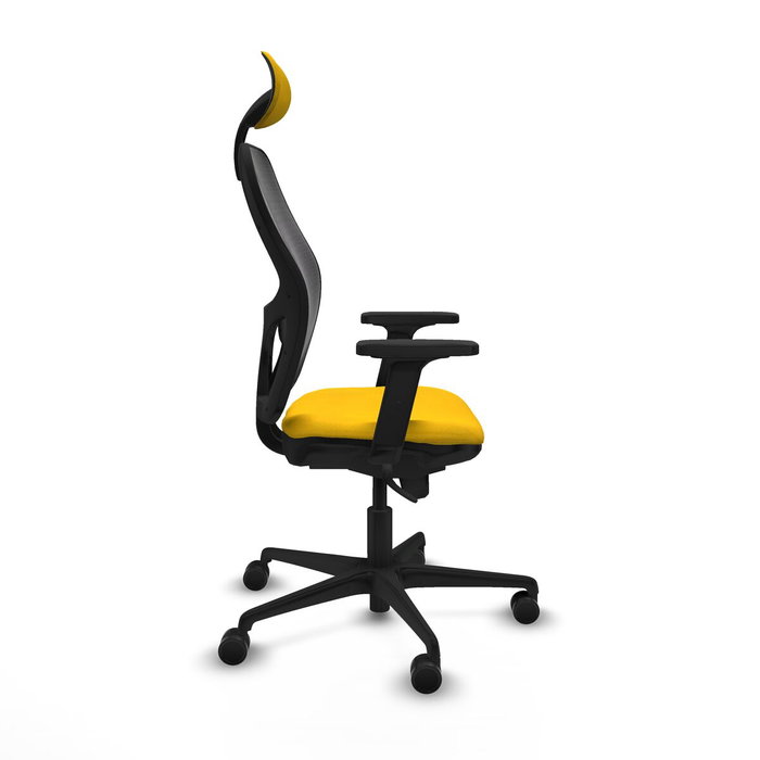 Piqueras y Crespo Chaise de Bureau avec Appui-tête Jorquera 2D036N1 Jaune