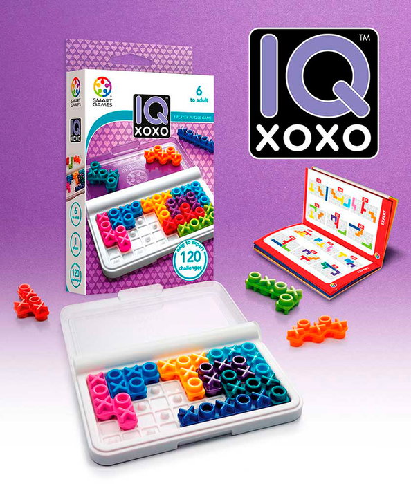 Smart Games - Jeu de réflexion IQ XOXO SG444 avec 120 défis, pièces double-face, pour les enfants à partir de 6 ans
