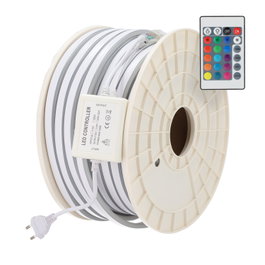 Bande LED flexible RGB 50 mètres 12 W/m 230 V CA 80 LED/m SMD3535 IP65