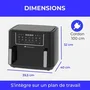 Continental Edison Friteuse à Air CEFR2400TB - Sans Huile - 10.5L - 2600W - 12 Programmes - Noir