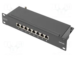 DIGITUS Panneau de brassage Cat 6a 8 ports RJ45 10 pouces